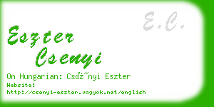 eszter csenyi business card